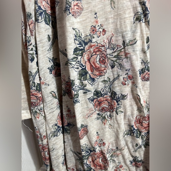 Plus size size 2x 3x floral slub baseball jersey long tunic top READ - Picture 5 of 9